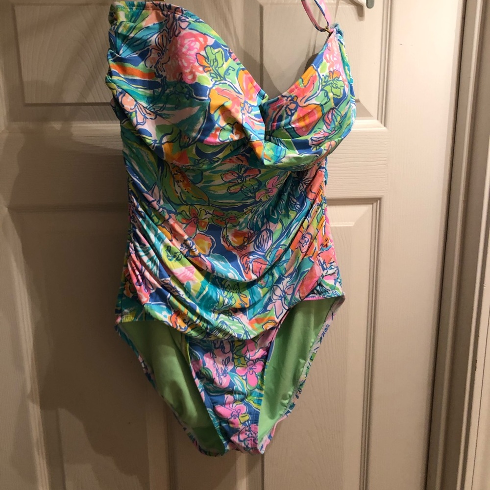GUC, Lily Pulitzer one piece bathing suit.